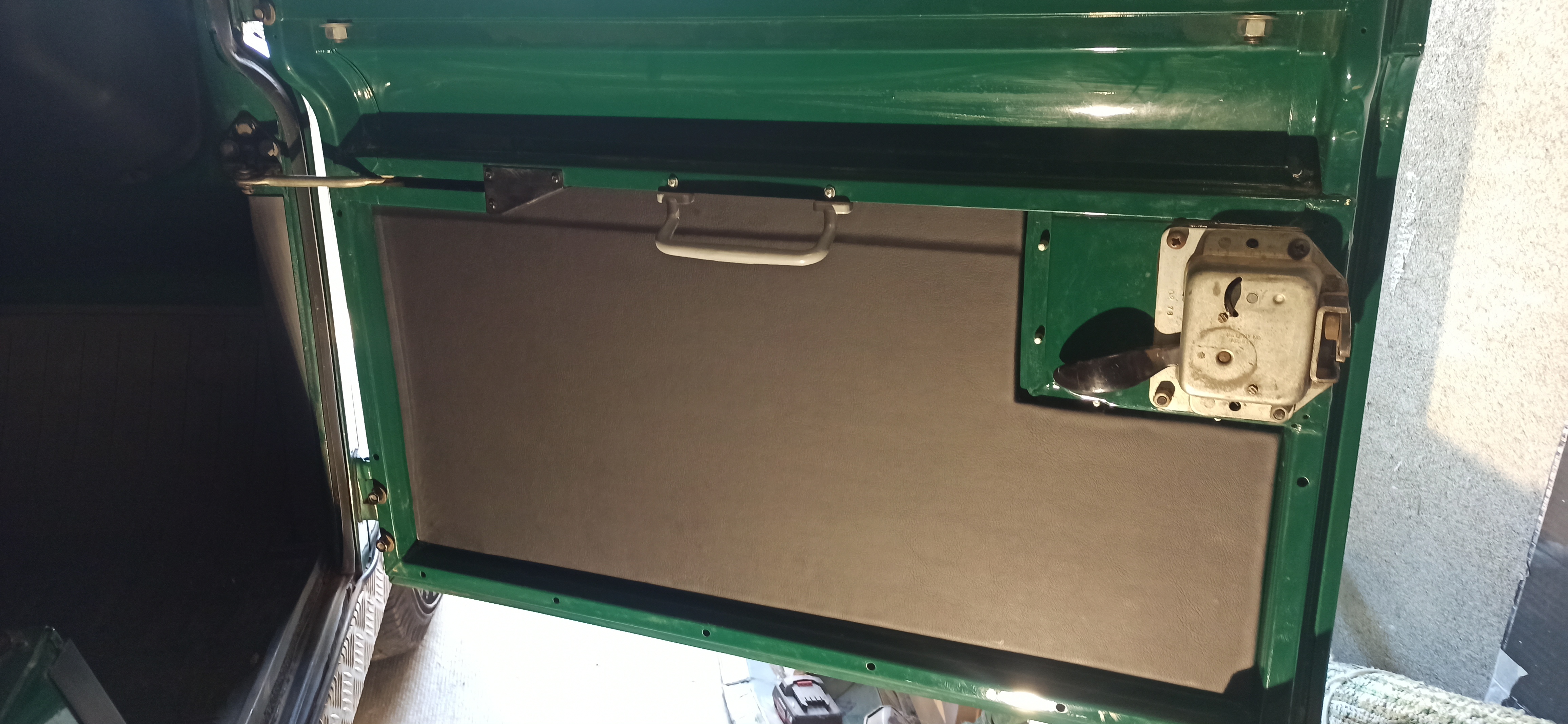 Left door with door card in place